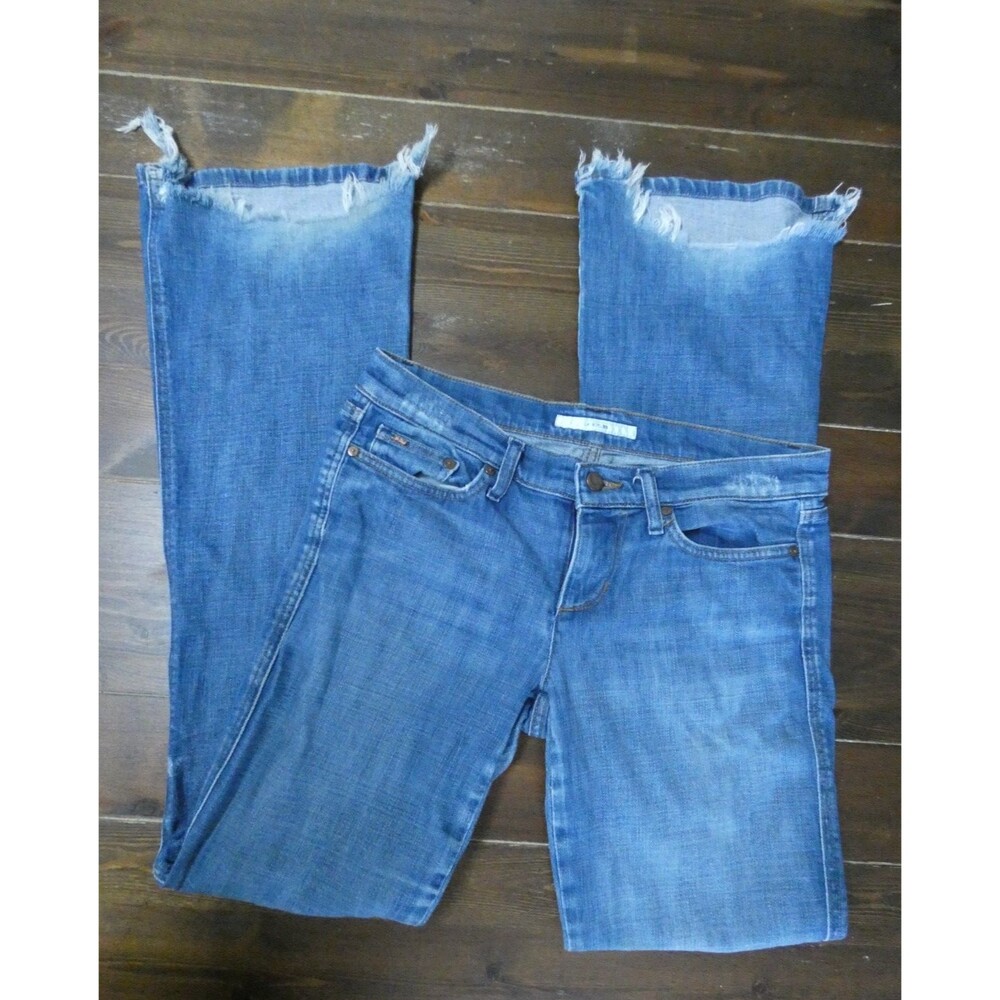 Joe's Jeans Women's 29 Rocker Distressed Flare Leg Jean Low Rise